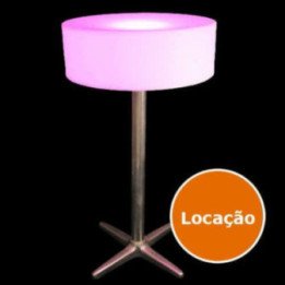 Locação de Mesa Bistrô de LED Pé Alumínio em SP | Móveis Led