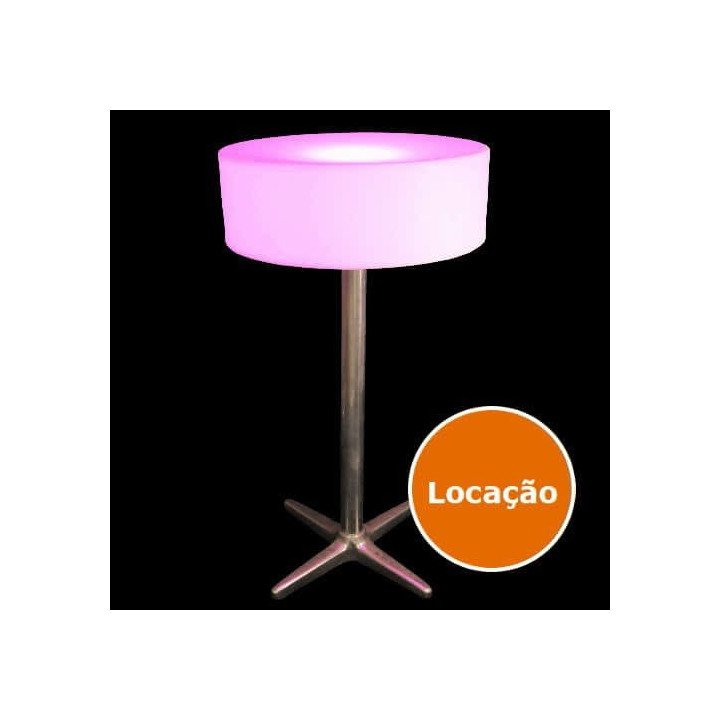 Locação de Mesa Bistrô de LED Pé Alumínio em SP | Móveis Led