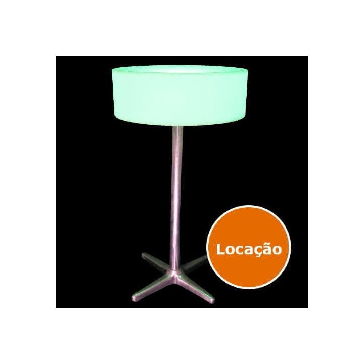Locação de Mesa Bistrô de LED Pé Alumínio em SP | Móveis Led