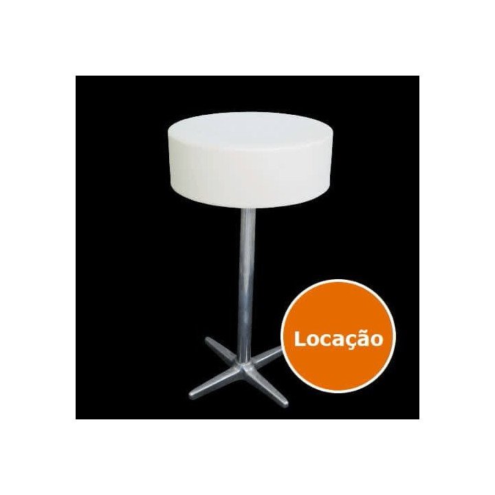 Locação de Mesa Bistrô de LED Pé Alumínio em SP | Móveis Led