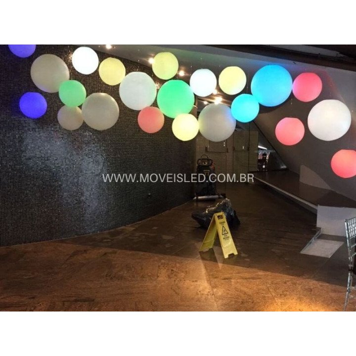 Locação de Esfera de LED 35 cm Aérea em São Paulo | Móveis Led