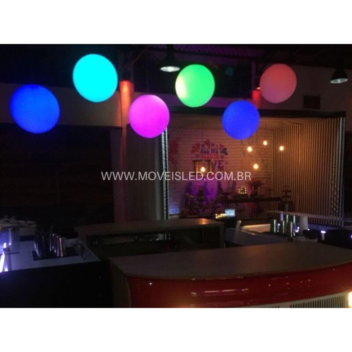 Locação de Esfera de LED 35 cm Aérea em São Paulo | Móveis Led