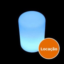 Locação de Puff Cilindro de LED 43 cm em São Paulo | Móveis Led