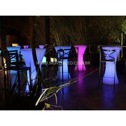 Mesa Bistro de led - Redonda  - Locação