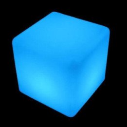 Puff Quadrado de LED RGBW sem Fio 43 cm | Móveis Led