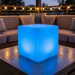 Locação de Puff Quadrado de LED 43 cm em SP | Móveis Led