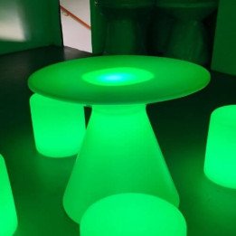 Locação de Mesa Redonda de LED 90 cm em SP | Móveis Led