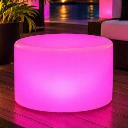 Locação de Mesa Puff de LED Grande 70 cm em SP | Móveis Led