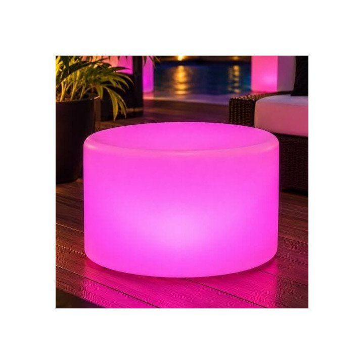 Locação de Mesa Puff de LED Grande 70 cm em SP | Móveis Led