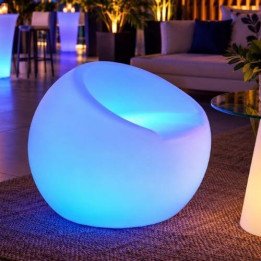 Locação de Puff de LED Redondo em São Paulo | Móveis Led