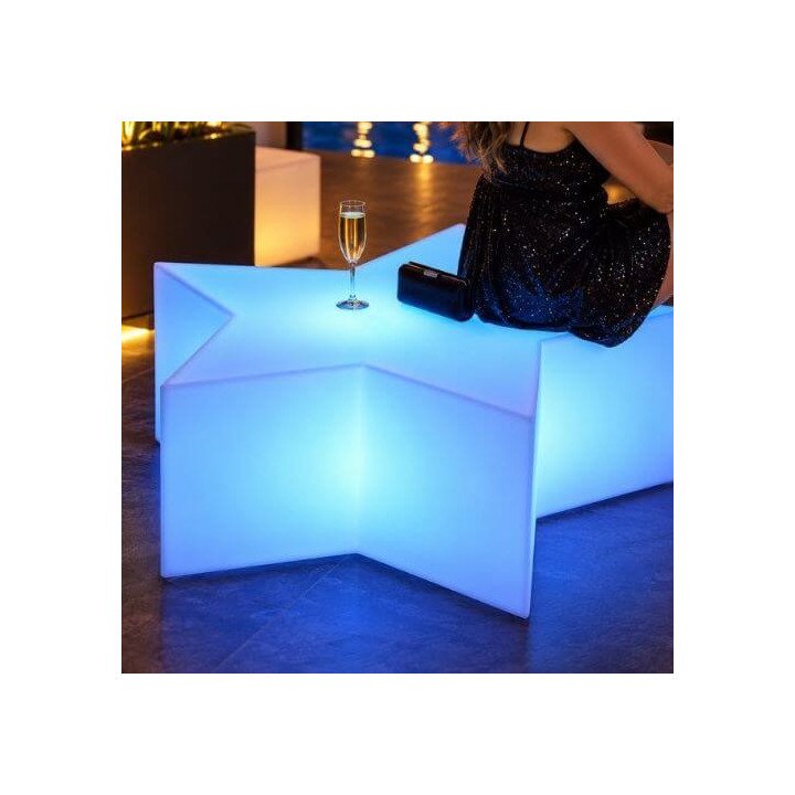 Locação de Puff Estrela Grande de LED 92 cm em SP | Móveis Led