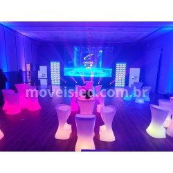 Banqueta de Led Onda - (Locação)  - Inove Seu Ambiente com Estilo e Tecnologia