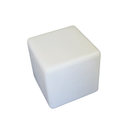 Puff De Led Quadrado 43cm - Led Rgbw - Sem Fio A Bateria