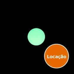 Esfera de led 23CM - LOCAÇÃO